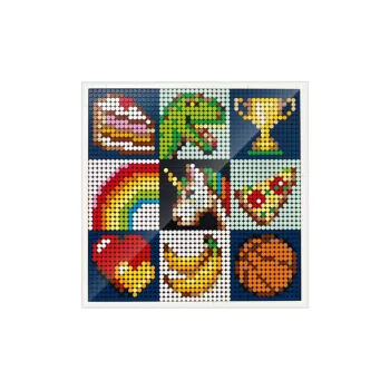 LIGHT YOUR BRICKS LeiYiBai Compatibility LEGO Mosaic Wall Art Transparent Wall Mounted Photo Frame Model Accessories