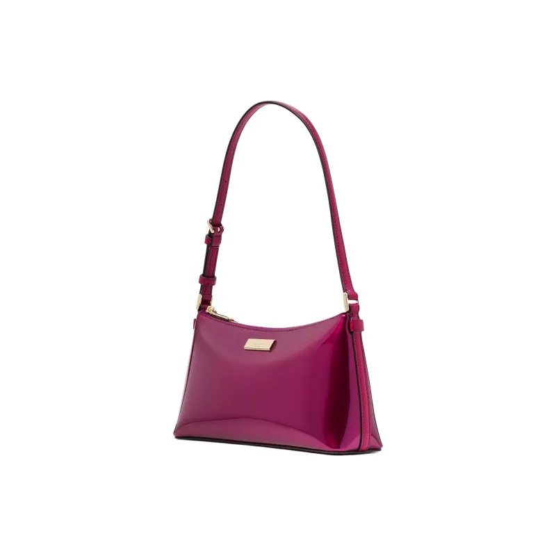 Kate Spade Satin Handbag Shoulder Bag Small Size Women's Black Gooseberry-1
