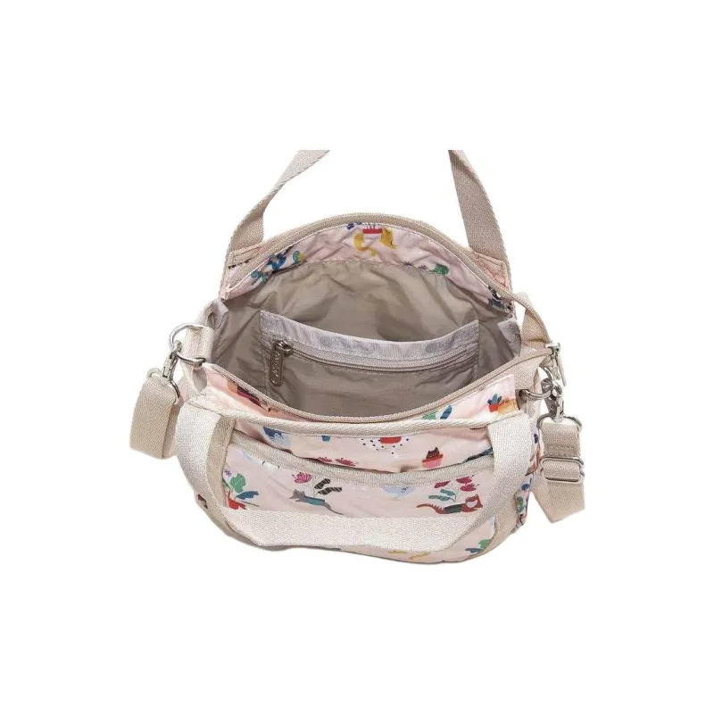 LeSportsac Polyester Shoulder Bag Crossbody Bag Handbag Small Size Women's Beige & Multicolor-1