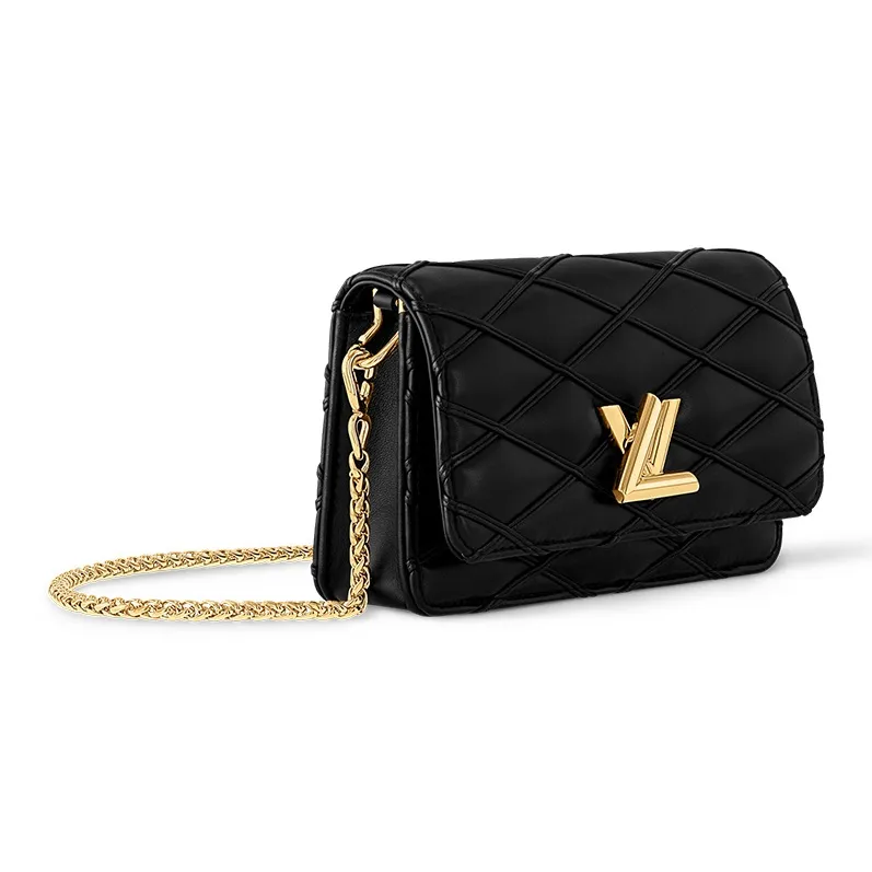 LOUIS VUITTON Sheepskin Shoulder Bag Crossbody Bag Handbag Women's Black-1