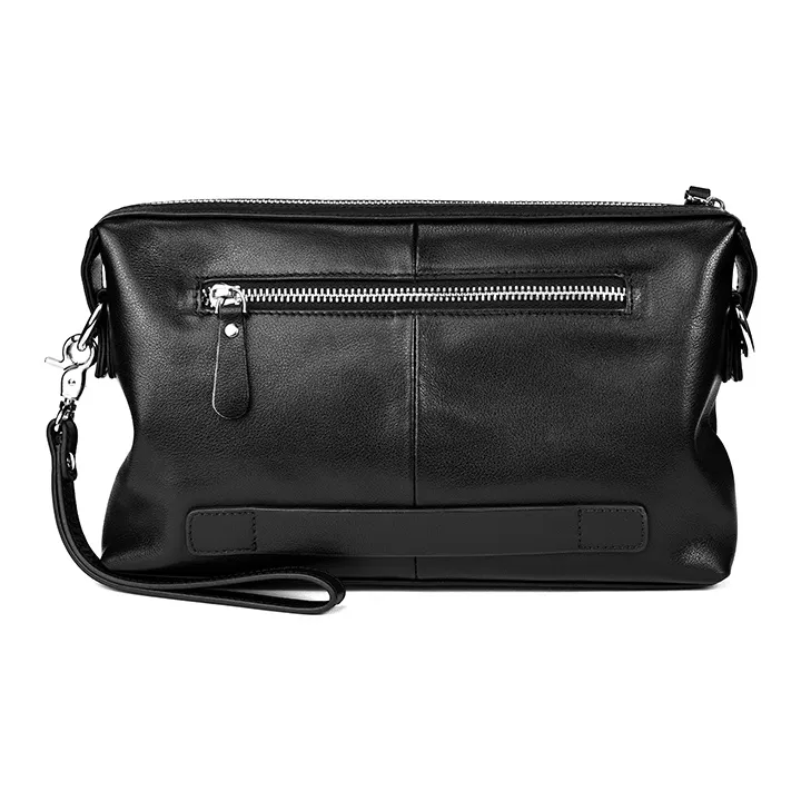 Ceion Keust Cow Leather Crossbody Bag Men's Black-2