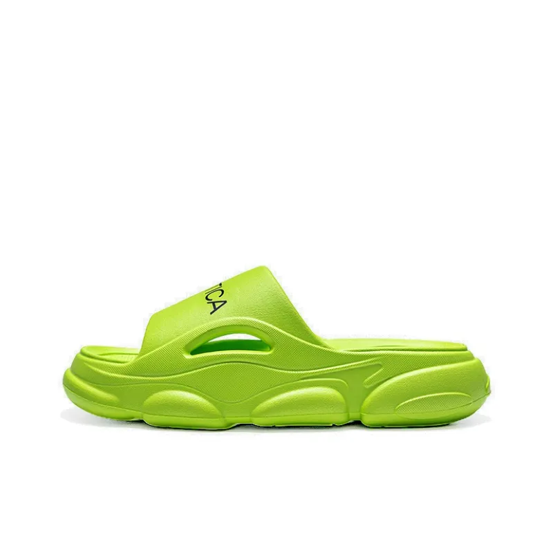 NAUTICA Slip Resistant Odor Resistant Abrasion Resistant Slide Slippers Unisex Neon Green-2