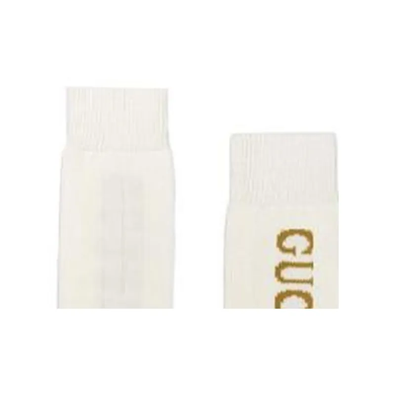 GUCCI Knee High Socks Men's 1 Pack Ecru-4
