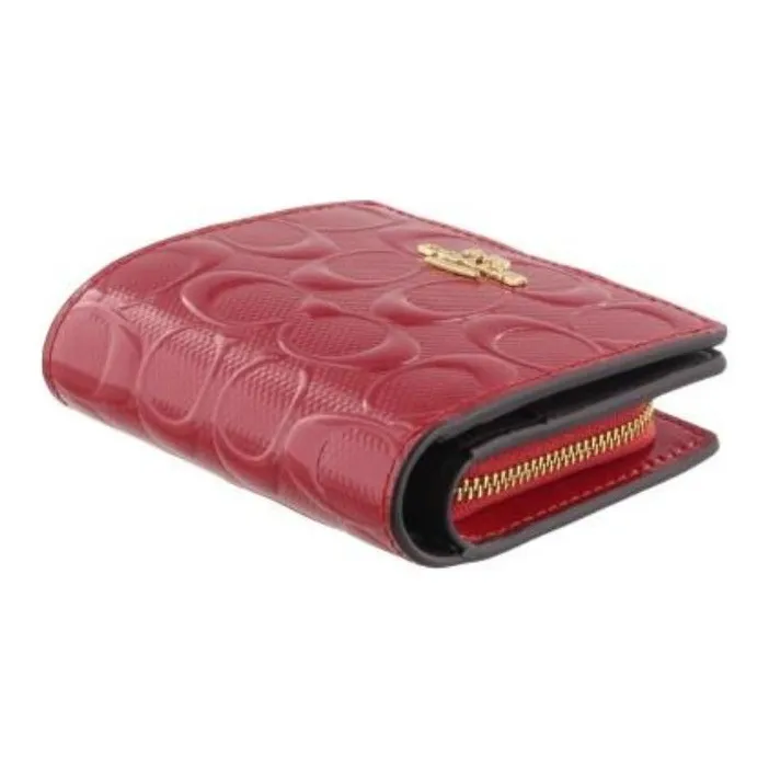 COACH Patent Leather Wallet Women's Red-3