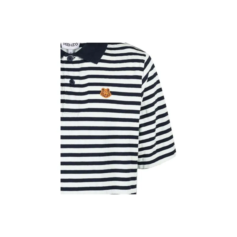 KENZO Classic Tiger Head Polo Shirt Men's Blue-4