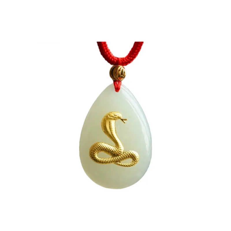Harf Hetian Jade Necklaces White Jade/Pale Greenish White Jade Unisex-21