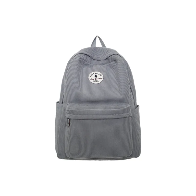 TAKI Corduroy Backpack Regular Unisex White/Pink/Black/Gray-9