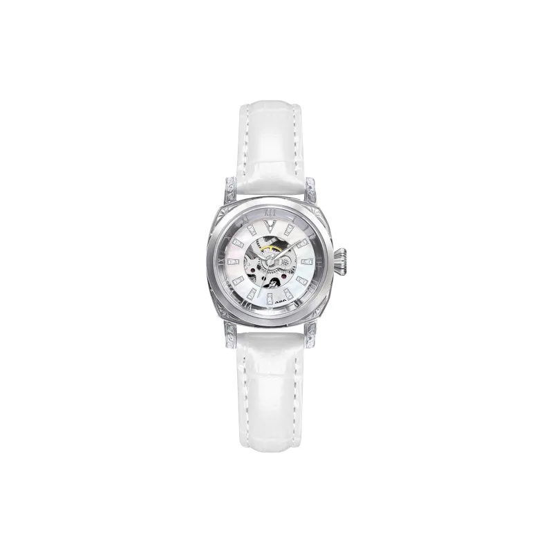 ABA Automatic Mechanical Movement Watch Women's Watch White Dial-0