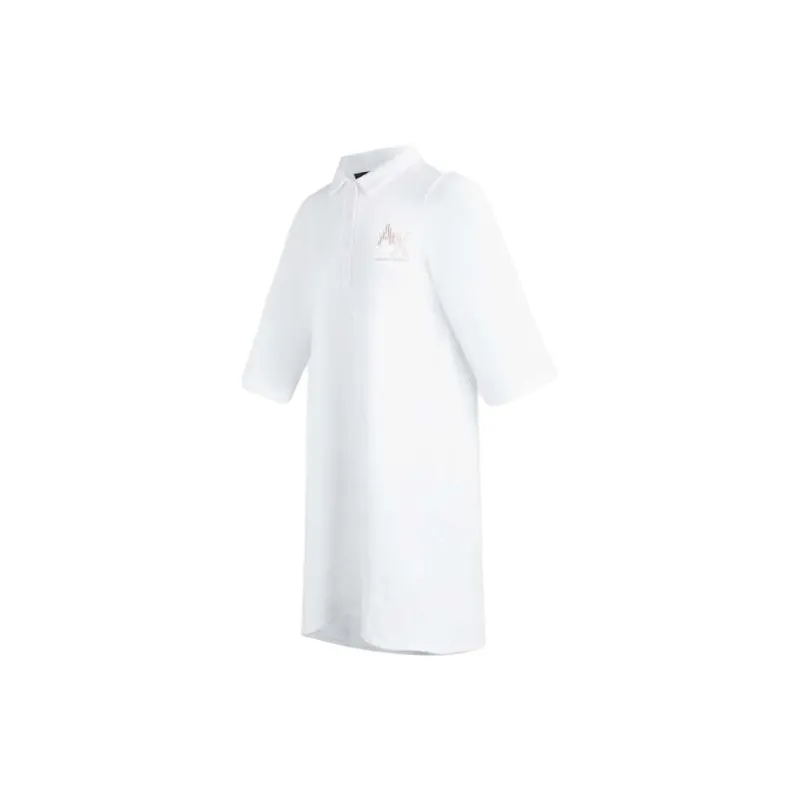 ARMANI EXCHANGEAE SS23 Long Sleeved Dress Women's White-2