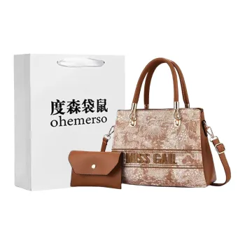 Dusen Kangaroo PU One Shoulder Handbag Women's Multicolor