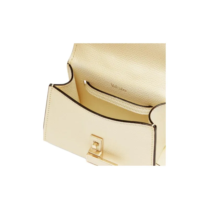 Valextra Iside Calfskin Fanny Pack Trumpets Women's Ecru-3