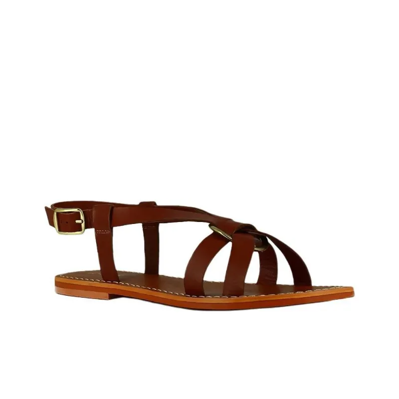 JONAK Wora One Strap Sandals Women's Brown-2