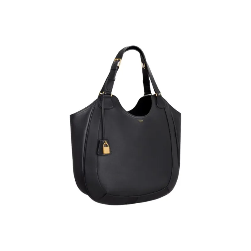 CELINE Calfskin Handbag Women's Black-1