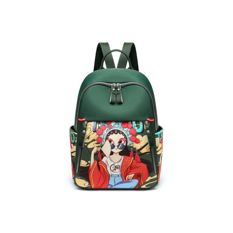 DALO Oxford Backpack Women's Red/Green/Black/Pink-2
