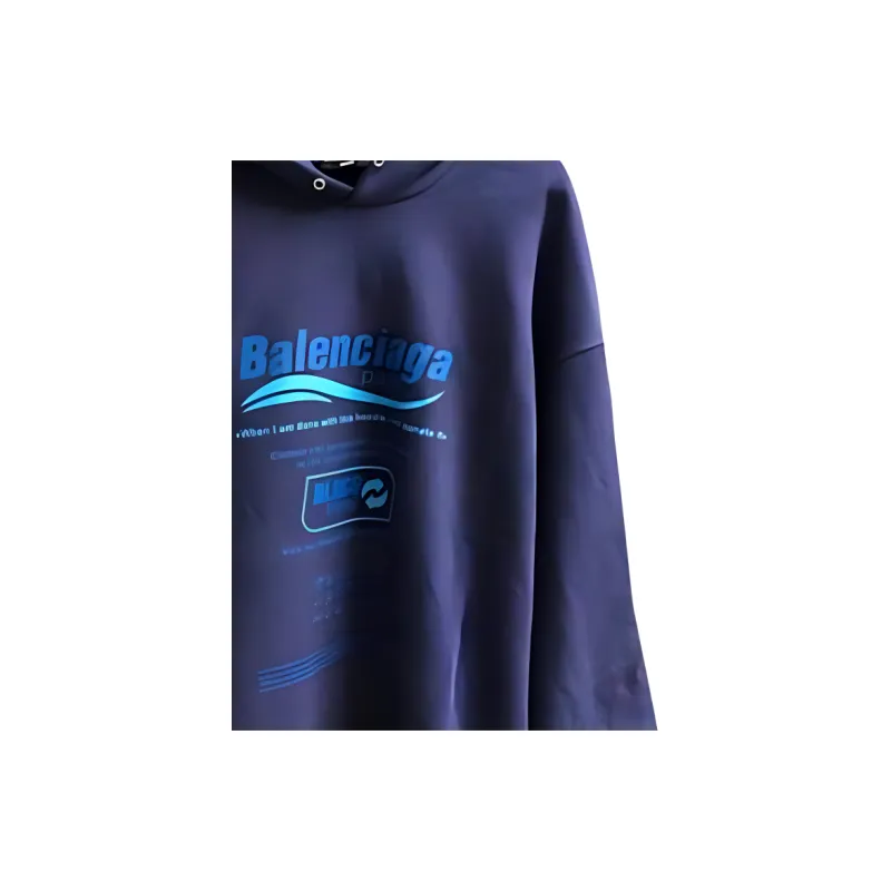 Balenciaga Sweatshirt Loose Fit Men's Blue-4