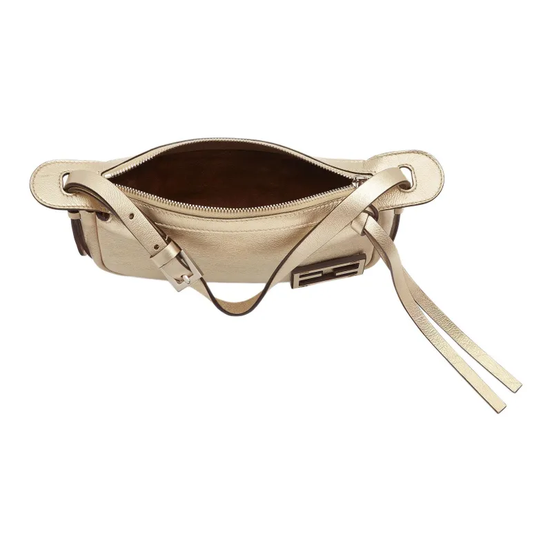 FENDI Calfskin Handbag, Shoulder Bag Mini Women's Gold-3