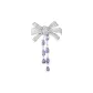 Fringe Bowknot Brooch-Purple