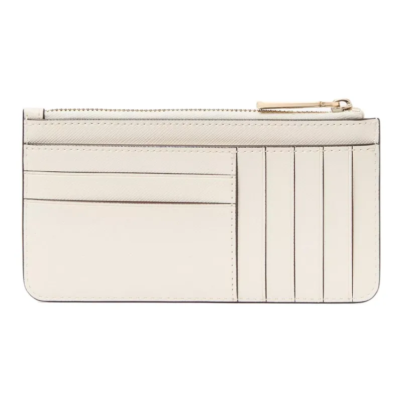 Kate Spade PVC Card Holder Large Size Women's Protein Cream-1