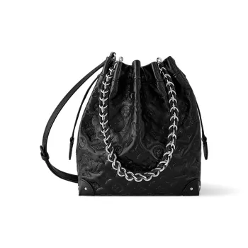 LOUIS VUITTON NOETrunk Sheepskin Bucket Bags Crossbody Bag Shoulder Bag Small Size Women's Black