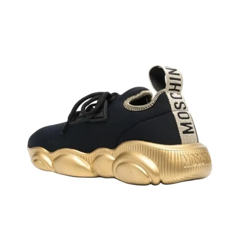 MOSCHINO Wear Resistant Low Top Sports Casual Shoes Women's Black-3