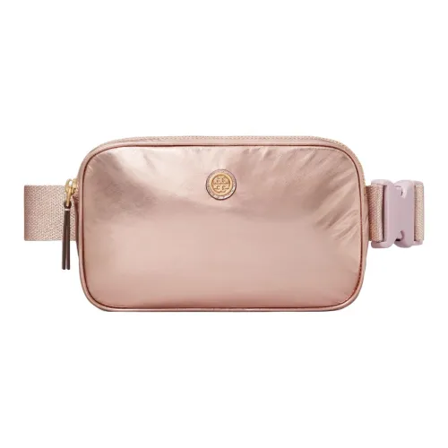 TORY BURCH Metal Nylon One Shoulder Crossbody Fanny Pack Women's Rose Gold