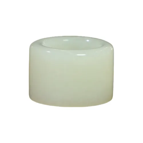 Jade Charm Yao Hetian Jade Rings White Jade/Pale Greenish White Jade Men's