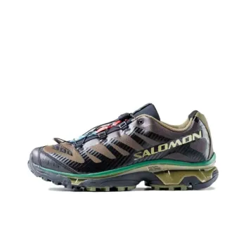 SALOMON XT 4 Anti Slip Wear Resistant Low Top Trail Running Shoes Unisex Black Green
