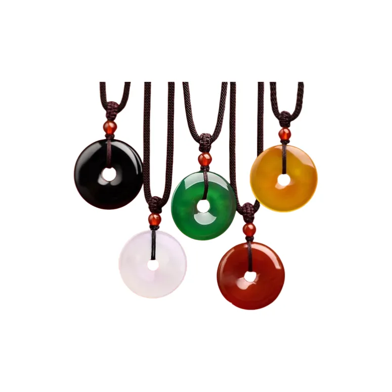 Harf Chalcedony Jade Necklaces Unisex-14