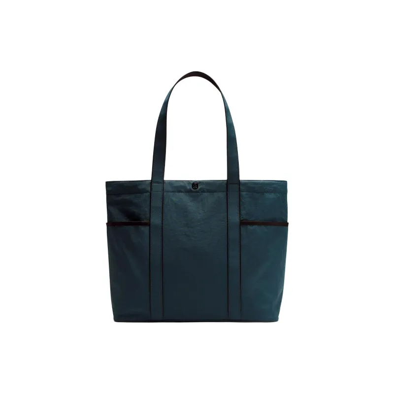 Lululemon Polyester Nylon Blend Tote Bag Shopping Bag Handbag Shoulder Bag Unisex Cyan & Black-0