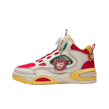 Antakids Lightweight Cushioning High Top Kids' Skateboarding Shoes White Red 33 40 Size Teenagers