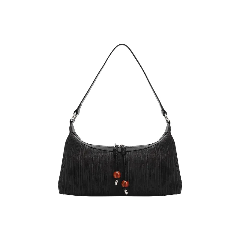 Pivsnu Fragrant Cloud Yarn Handbag Shoulder Bag Crossbody Bag Regular Women's Black-0