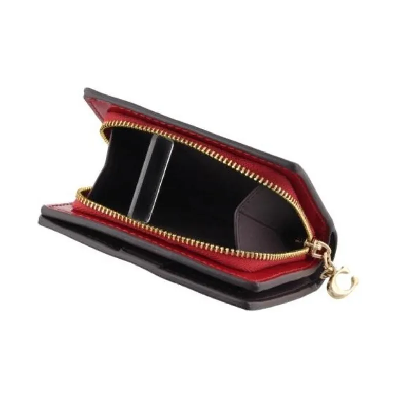 COACH Patent Leather Wallet Women's Red-6