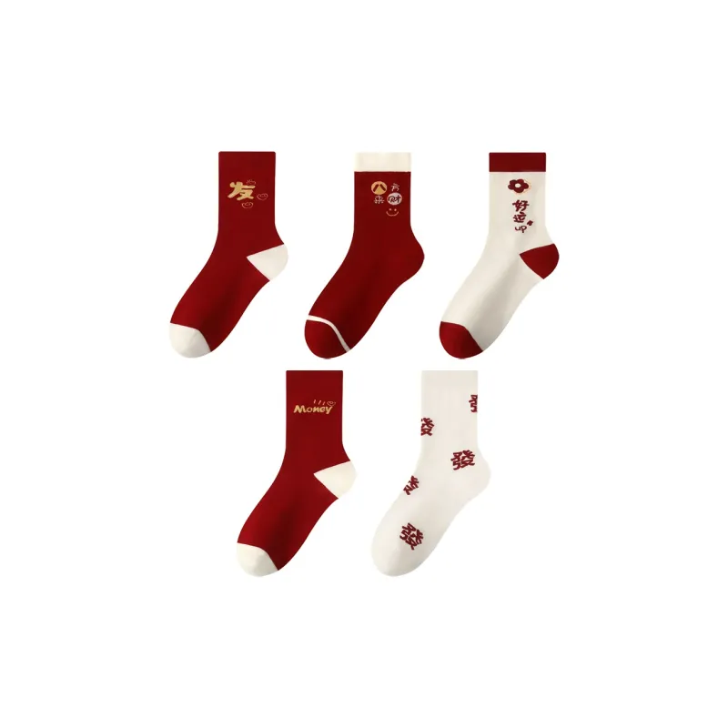 MIIOW Honmei Honmei Series Mid Calf Socks Unisex 5 Pack-1