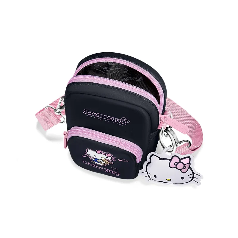 Hello Kitty Sanrio Series Polyester Cell Phone Pouch Crossbody Bags Women's White-7