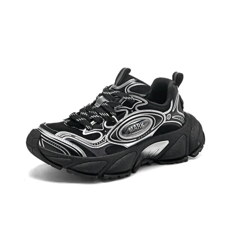 FAIRWHALE Anti Slip And Wear Resistant Height Increasing Low Top Chunky Sneakers Men's-1