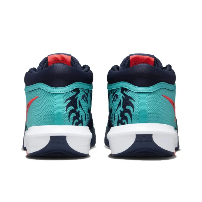 Nike Witness 8 Anti Slip Wear Resistant Mid Top Basketball Shoes Unisex Turquoise-4