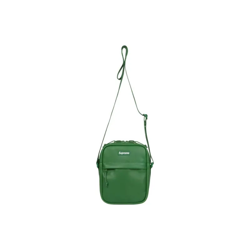 Supreme Cow Leather Crossbody Bag Shoulder Bag Unisex Green-1