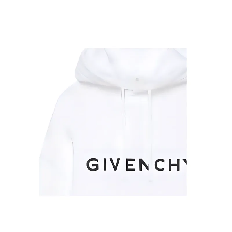 Givenchy Logo Printed Cropped Hoodie-5