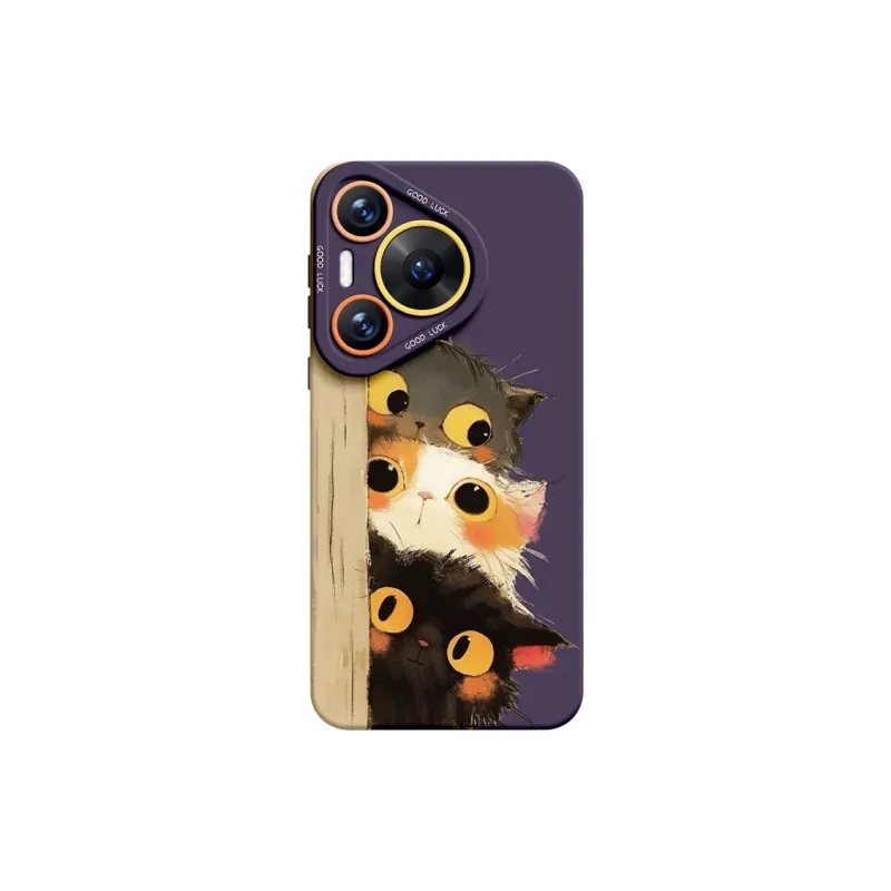 SUPER MOUSE Silicone Material Three Cats Phone Cases Compatible With Huawei Pura70/60/50/40/30/pro/pro+/Ultra-15