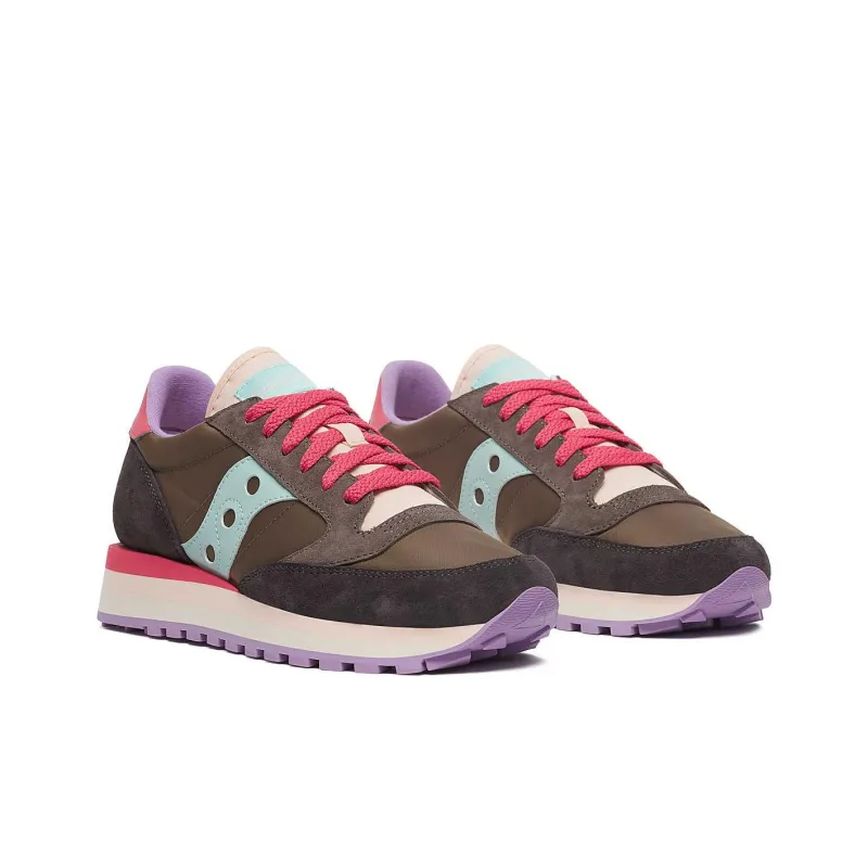 Saucony Jazz Triple Anti-Slip Wear-Resistant Low-Top Casual Shoes Women's Brown-2