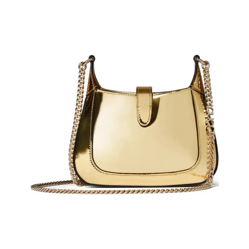 GUCCI Leather Crossbody Bag, Shoulder Bag Women's Gold-3