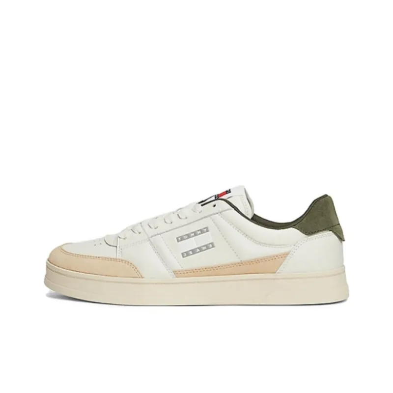 Tommy Hilfiger Trainers Low Top Skateboard Shoes Men's Ivory-0