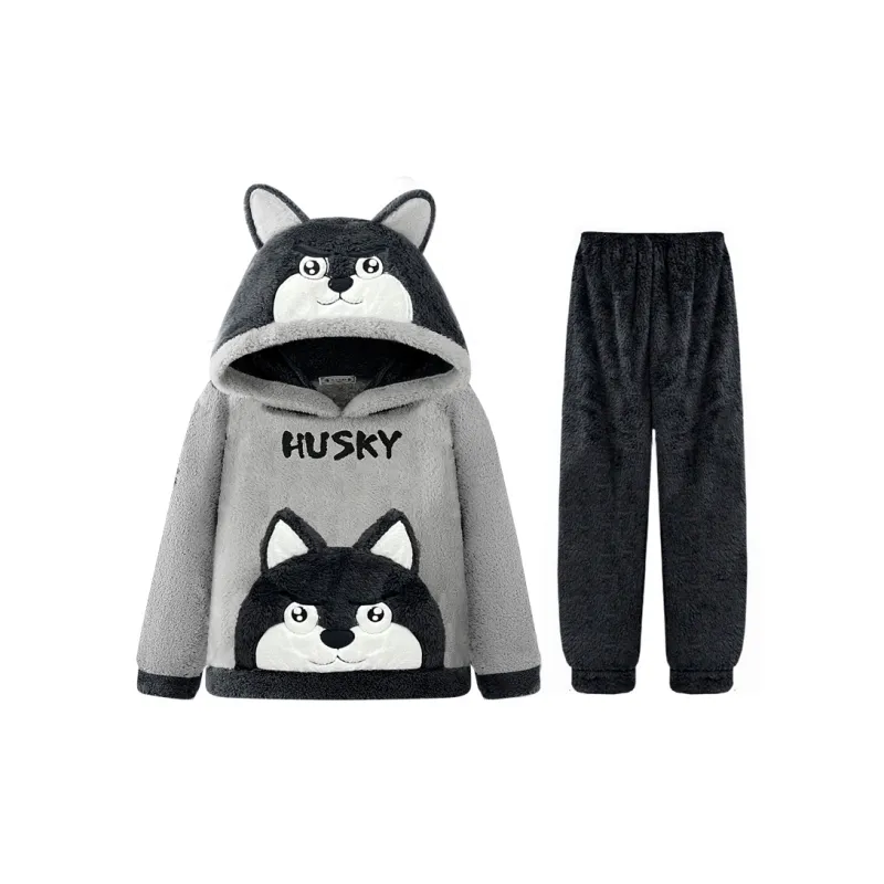 Qiao Ni Tong Pajama Set Fall Winter Style Men's Image Color-18