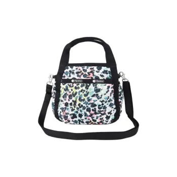 LeSportsac Polyester Tote Bag Shopping Bag Shoulder Bag Crossbody Bag Handbag Small Size Women's Black White Multicolor