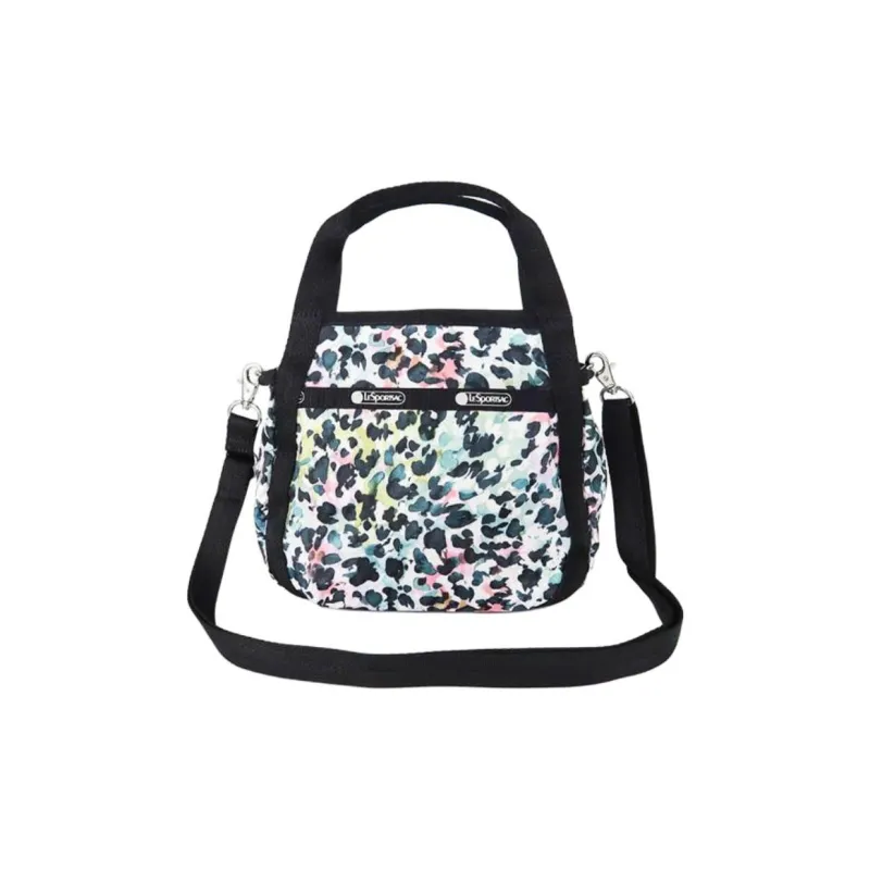 LeSportsac Polyester Tote Bag Shopping Bag Shoulder Bag Crossbody Bag Handbag Small Size Women's Black White Multicolor-0