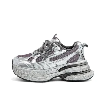 OMS Height Increasing Wear Resistant Slip Resistant Low Top Chunky Sneakers Women's