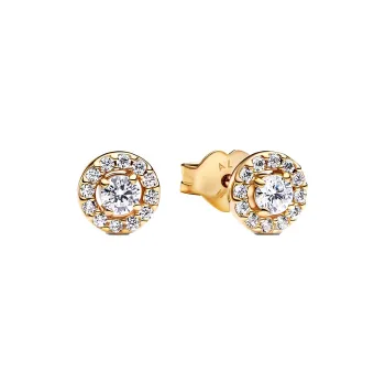Pandora Gold Plated Stud Earrings Women's Gold