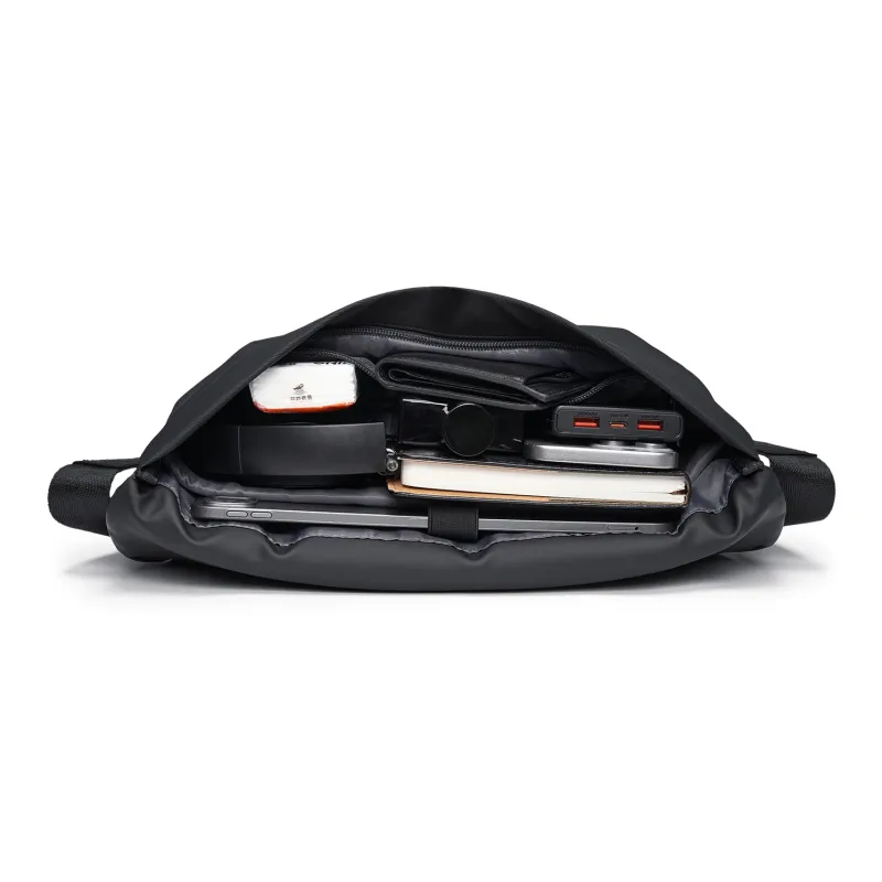 SEPTWOLVES Artificial Leather Everyday Commute Back Crossbody Bag QPL Regular Men's Black-2