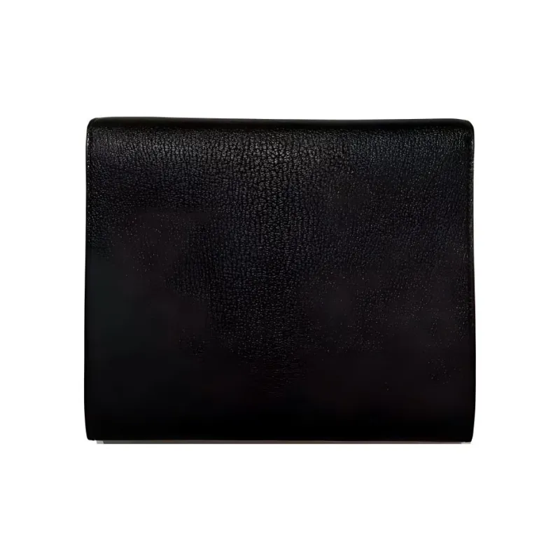 HERMES Cinhetic Cow Leather Crossbody Bag Women's Black-1