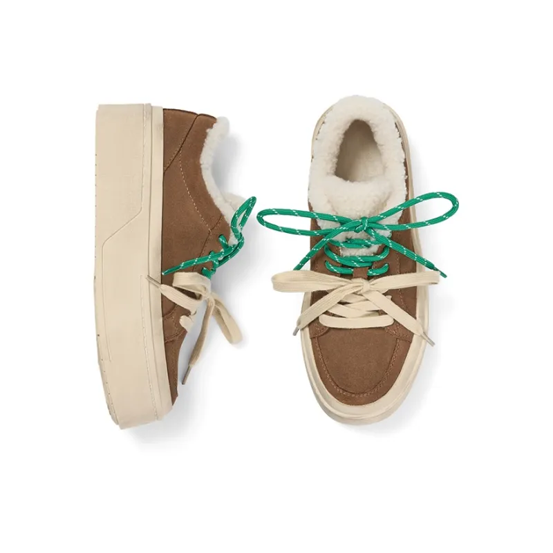 GG CC Skateboard Shoes Women's Low Top Khaki-1